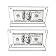 2 Stück Banknoten Display Rahmen,Acryl Euro Bill Fotohalter für Geldscheine Dollar Case Währung Ticket Protector Papiergeldrahmen,für Geld, Ticket, Bild, Fotos, Vitrine 20 * 10.5cm