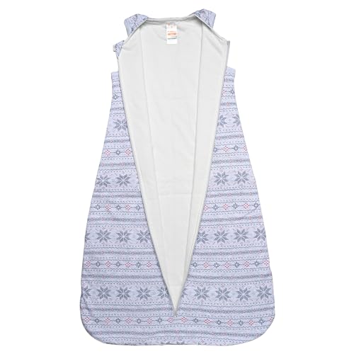 Image of Pure Cotton Baby Sleeping Sack Bag, Baby Sleeping Pod, Inverted Zipper, Snap Buttons, Inner Padding Filling