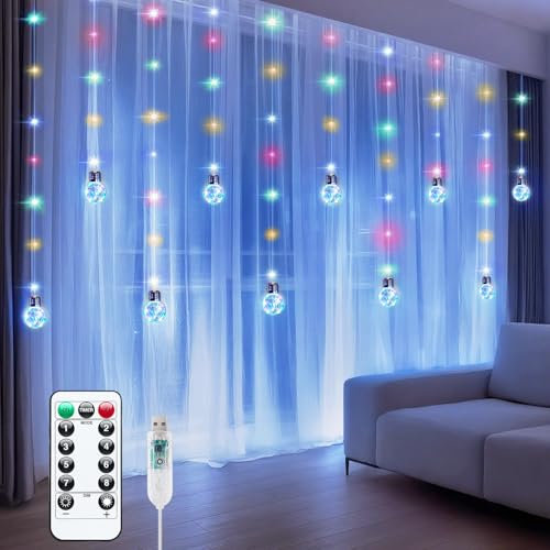 Minetom 200 LED Wishing Ball Curtain Lights - Fairy String