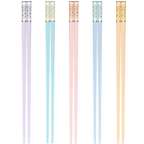 Kirschblüten-Stäbchen-Set, 5 Paar Fiberglas