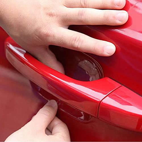 10Pcs Car Door Handle Scratch Protector Film Clear TPH Door Handle Cup Protector, Self-Adhesive Vinyl Anti-Scratch Cover, Universal Car Exterior Protection by Voroly - Used condition - Image 2