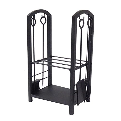 Homezone® Firewood Log Rack - Stylish Alloy Steel Weather Resistant Metal Log Storage - Fireplace Wood Stacking Holder for Indoor Outdoor Use - Sturdy Metal Wood Storage Stand with Tools Accessories Homezone® Firewood Log Rack - Stylish Alloy Steel Weather Resistant Metal Log Storage - Fireplace Wood Stacking Holder for Indoor Outdoor Use - Sturdy Metal Wood Storage Stand with Tools Accessories