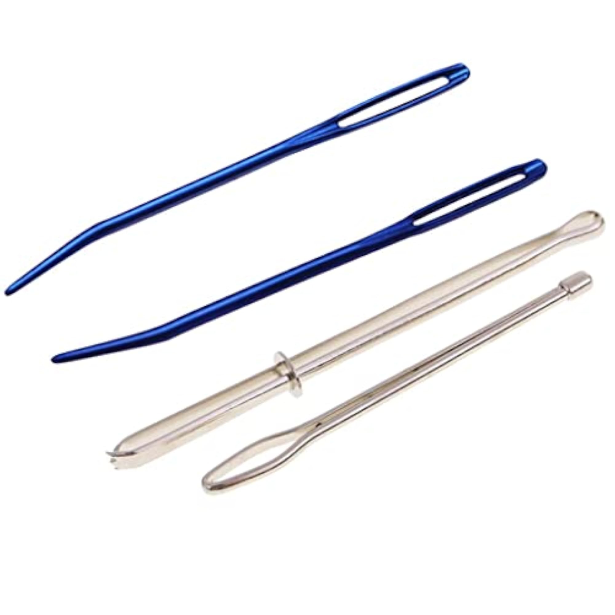 4pcs Aluminium Large-Eye Bent Tip Tapestry Darning Needles