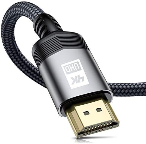 4K HDMI Cable 1M HDMI Lead 2.0 Braided High Speed 18Gbps Support 4K@60Hz 2K@144/165Hz ARC, HDR, 3D, Compatible TV, Blu-Ray, PS4/5, Xbox one, Projector, Soundbar, Sky q, PC, Monitor, Laptop