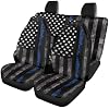 American Flag Car Seat Covers Full Set Easy to Install Automobile Seats Protector with Elastic Edge Universal Front and Rear Seat Cover Set for SUV Vehicle Sedan Truck Gift for Her