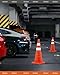 HiGiant [4 Pack] Collapsible Traffic Safety Cones 28'' inch, Orange Pop-up Cones with Reflective Collar, Caution Cones for Road Driving Practice and Parking lot