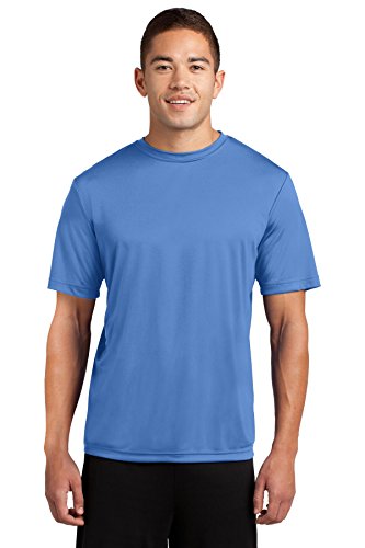 Dri-Zone Mens Athletic Sport Training T-Shirt, XL, Carolina Blue
