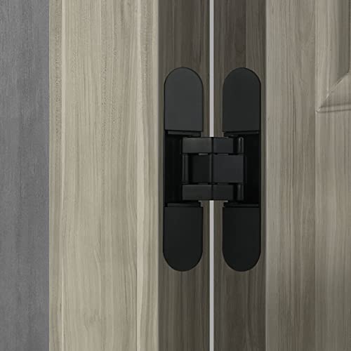 Pacify Hidden Door Hinges,7 Inch Bige Size 2 Pcs Invisible Hinges Heavy Duty, Concealed Hinges 180 Degree Swing Hinge 3D Adjustable Butt Hinges (Load Bearing 80Kg) #TOP5