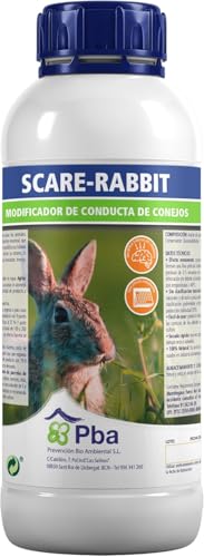 Repelente de Conejos liquido, disuasor y deshabituador Anti Conejos, protección para Plantas, árboles frutales, huertos, Cereales y viñas. Modificador de conducta.