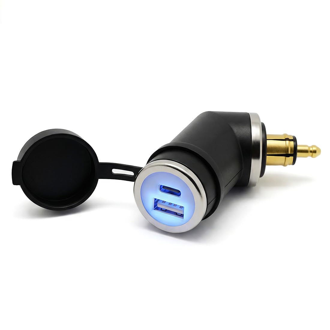 Cliff Top Cargador USB DIN 36W PD USB-C y QC 3.0 Adaptador de enchufe USB para enchufe DIN, compatible con motocicletas BMW Ducati Triumph (Mini