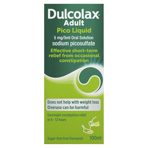 Dulcolax Adult Pico Liquid - Constipation Relief Laxative 5mg/5ml Sodium Picosulfate Liquid Oral Solution - 100ml