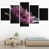 SIGNWIN 5 Panel Canvas Wall Art Flora Snapshot for Home Decorations Ready to Hang - 60