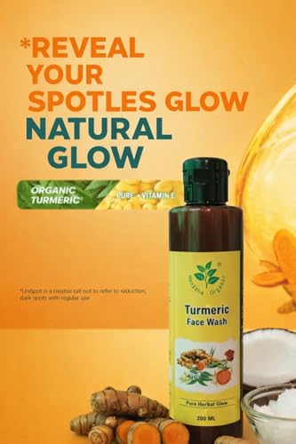 Image of Turmeric Ubtan Face Wash Natural Glow with Turmeric & Masoor dal | For Tan Removal & Skin brightening | SLS & Paraben Free | For All Skin Type | For Men & Women | 200 ml