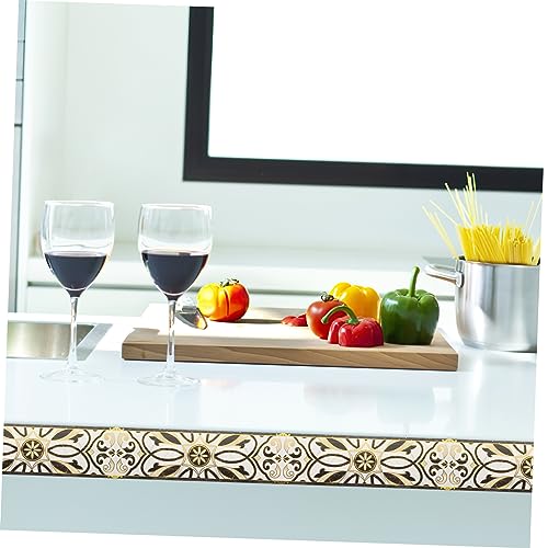 OSALADI 4 Rolos Rodapé Papel De Parede Da Borda Do Armário Decoração Com Detalhes Em Casa Descasque