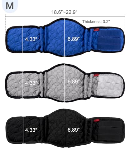 Image of Mkono Male Dog Belly Band Wraps Washable Dog Diapers Male for Small and Medium Dogs, Waist 14.2 Inches to 20 Inches(3 Pack,Blue,Black,Gray)