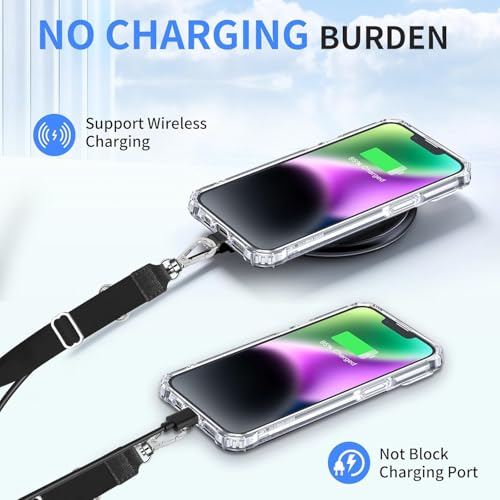 SS Phone Lanyard, 2× Adjustable Phone Neck Strap, 4 × Phone Patches, Universal Multifuctional Cell Phone Lanyards Compatible with Most Smartphones, Black Grey - image 6