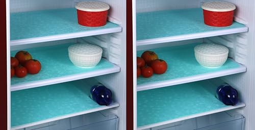 Image of Refrigerator Drawer Mat /Fridge Mat Set of 6 Piece (11.5 X 17.5 Inches) (SEA Green)