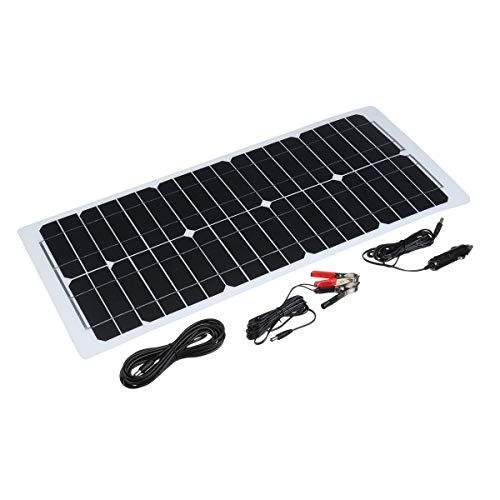 Joy MacPherso Solar Power Panel Monocrystalline Silicon Semi-flexible Home Electricity 30W 12V Generator For Garden Roads