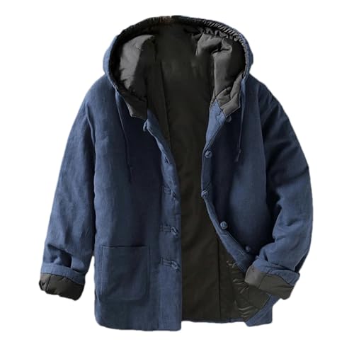 Veste à capuche style chinois vintage homme ample pour masquer les formes