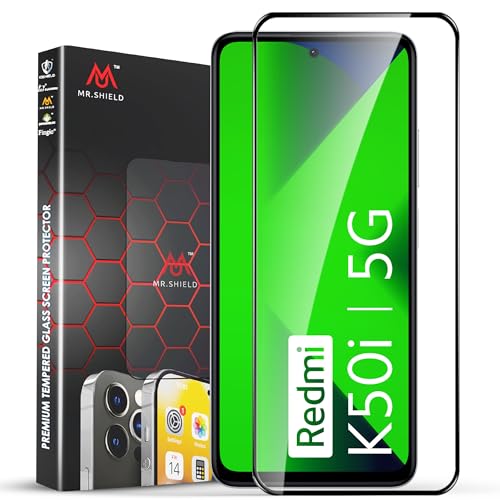 Image of Mr.Shield Top-Notch HD+ Tempered Glass Screen Protector Guard for Redmi K50i (6.6 Inch), 9H Hardness, Military Grade Protection, Easy Installation kit
