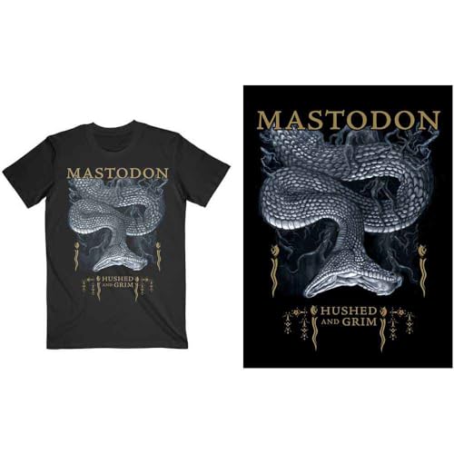 Image of Mastodon Hushed Snake Official Tee T-Shirt Mens Unisex (X-Large) Black
