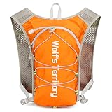 ランニング リュック ジョギング ザック バッグ サイクリング マラソン ハイドレーション対応 揺れない 反射材 軽量 メンズ レディース (オレンジ, Free)