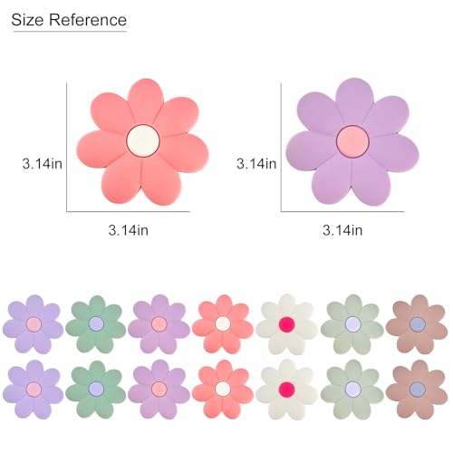 Imanes grandes de flor para refrigerador, 14 piezas miniatura 2