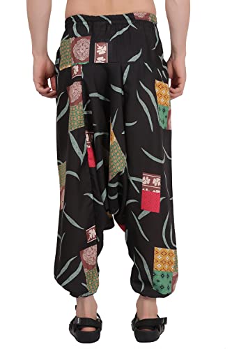 Image of Whitewhale Men's Cotton Solid Harem Pants Yoga Trousers Hippie Pant