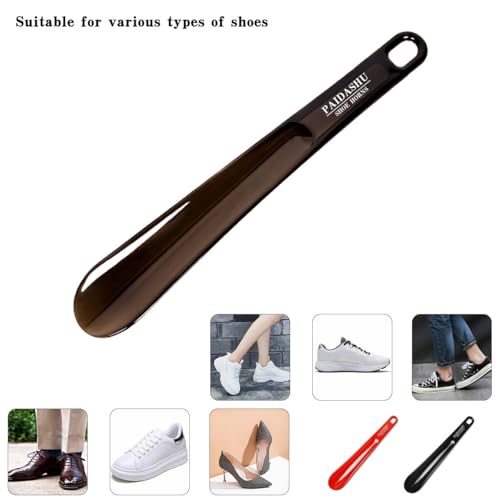 Schuhlöffel, Kunststoff-Schuhlöffel, 26cm, glatte Oberfläche, mit Löchern zum Aufhängen,einfach zu tragen.Geeignet für Männer, Frauen,Kinder und Senioren（2 Stück）