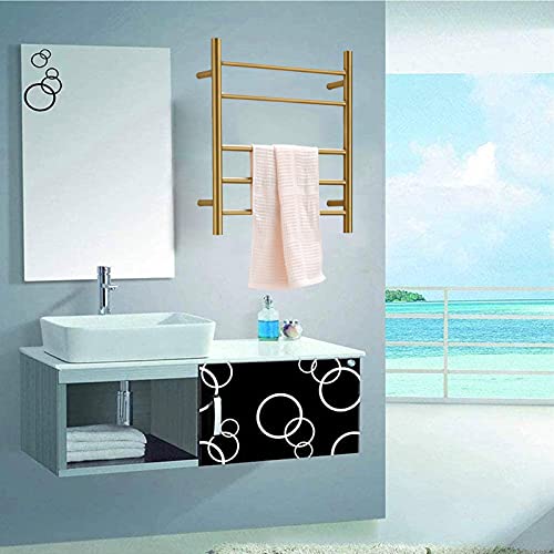 Radiateur sèche-serviettes électrique brossé doré haut de gamme en inox 304 design mural - 2