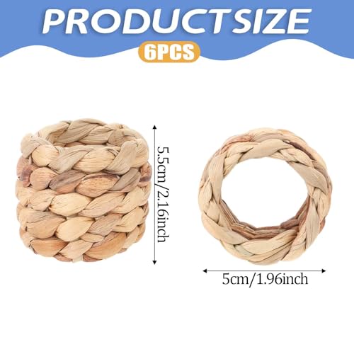 Dimeho 581029_1_Z1R0VHRJ Woven Napkin Rings Set Of 6 thumb #1