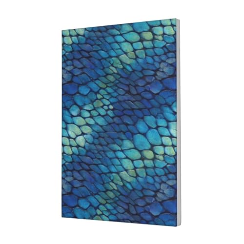 Lienzo de iguana azul para sala de estar: cuadro enmarcado decorativo de 30x45 cm