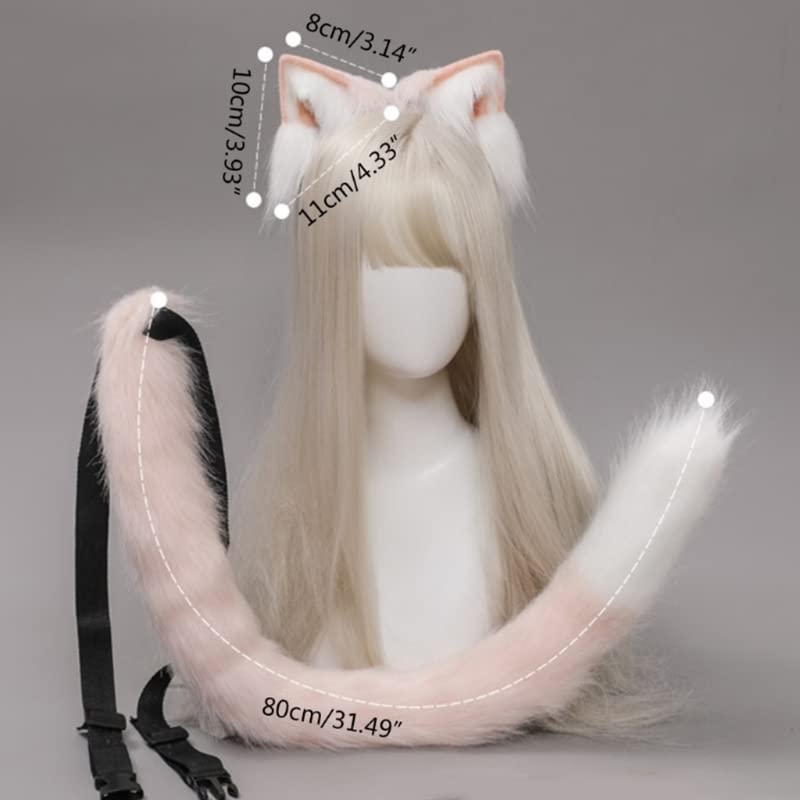Pack De 4 Accesorios De Disfraz De Lobo – Diadema Con Orejas, Cola Y Guantes Para Halloween, Carnaval Y Cosplay – Talla Única Para Niños Y Adultos