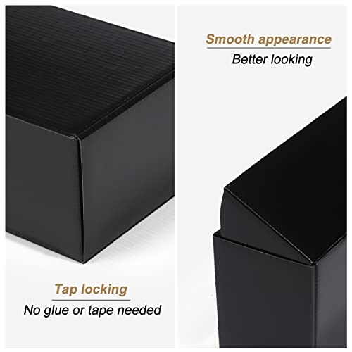 Image of ZBEIVAN 6x4x3 Black Small Shipping Boxes, 20 Packs Corrugated Cardboard Mailer Boxes for Packaging Small Business Mailing Gifts Wrap Boxes with Lids