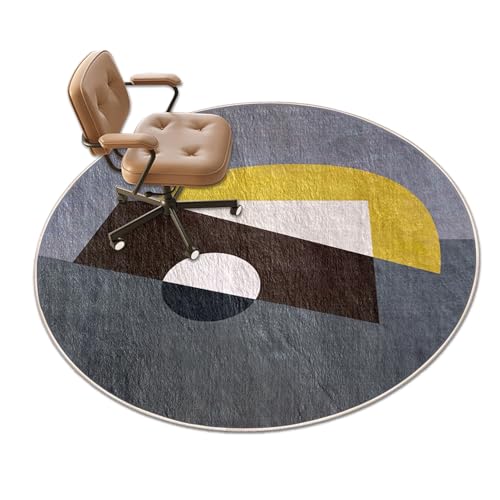 Xiaputcr Tappeto Sedia Ufficio Rotondo Tappeto Gaming Pavimento per Pavimenti in Legno Duro 70 cm Tappeto sotto Sedia Rotelle Gaming Antiscivolo AntiGraffio Tappetini per Sedie Multisuperficie