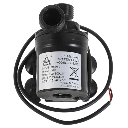 Ipetboom Elektrische Kleiner Tauchdruckpumpe 24v mit Edelstahlachse und Viertelgewinde Kompakte Wasserpumpe für Teich Springbrunnen und Hausheizung