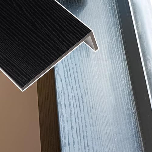 Protection de rebord de fenêtre imperméable et résistante aux rayures, finition texturée en bois, durable, pour rebord de fenêtre, installation facile, 160 x 12 cm