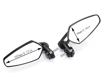 Amazon.co.jp: バイク用ミラー ハンドルバーエンドミラー にとって