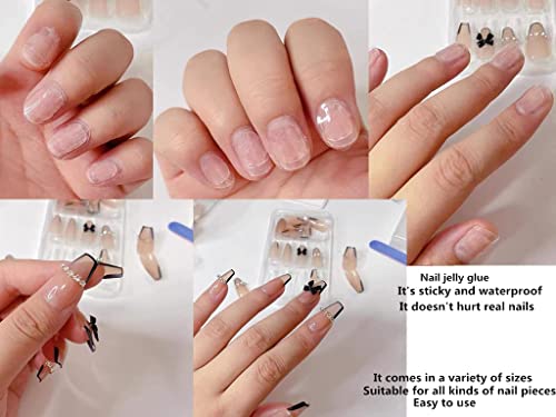 Xianglangsuccess，360 Pieces Transparent Super Adhesive Tabs Double Sided Sticker For Nail Art Tip Manicure Super Thin Jelly Gel #TOP4