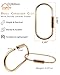 Oythiem Premium Brass Keychain-Gold Key Ring Gold Carabiner Clip with Secure Locking Screw Design, Brass Key Ring Ideal for Keys, Bags, Accessories, Luggage Tags, Pet Collar Clips, 10 Packs