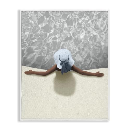 Aerial Pool Summer Beachscape, 11 x 14 Inch Framed Giclée Print