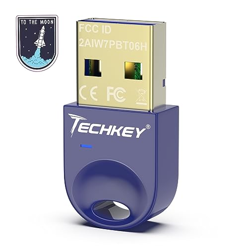 USB Bluetooth Adapter 5.3 for Desktop PC, Really Plug & Play Mini Bluetooth V22 EDR Dongle Receiver & Transmitter for Laptop Computer Bluetooth Windows 11/10/8.1-Robin's Egg Blue