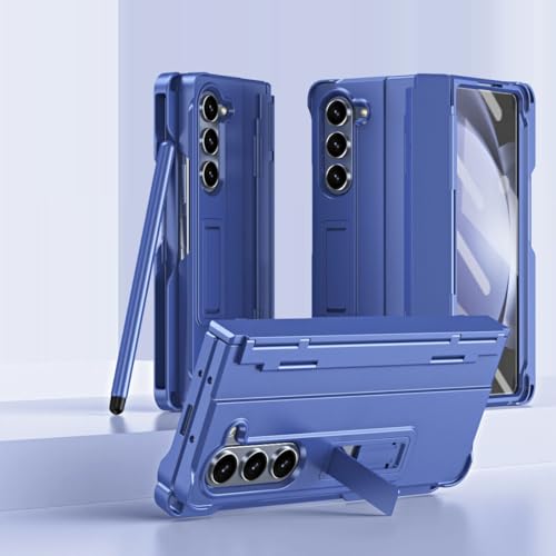 Coque Samsung Galaxy Z Fold 6 bleu avec stylet pour le quotidien