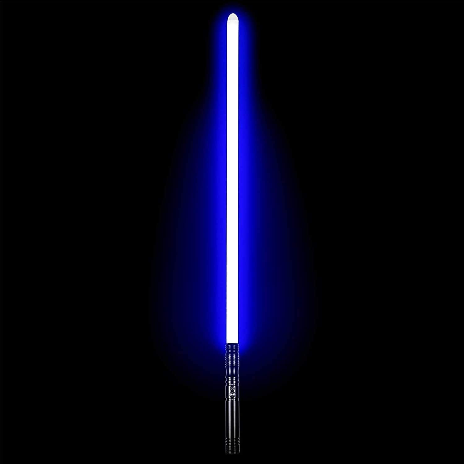 SDGBCXD Lightsaber, Light saber Aluminum Hilt 7 Colors Changing Led Saber Support Heavy Dueling Sword Gravity Toy for Adult(Black)