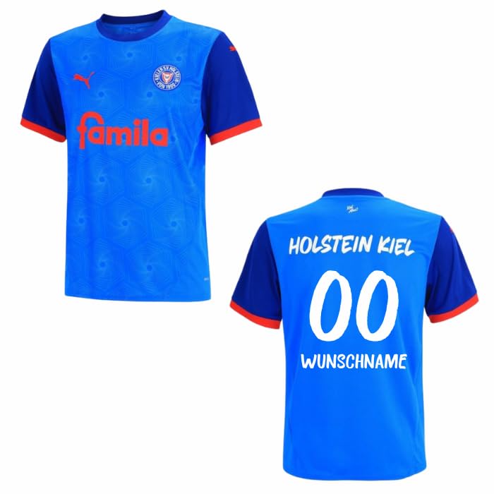 PUMA Original Holstein Kiel Trikot Kinder [Home 24/25] Offizielles Holstein Kiel Trikot [Personalisiert] Sport Trainingsanzug Fussball Geschenke Jungen Mädchen Fußball Fanartikel Kinder