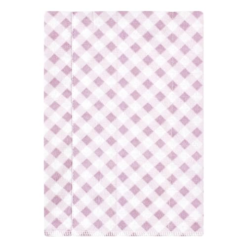 Image of Hudson Baby Unisex Baby Cotton Poly Flannel Burp Cloths, Purple Dainty Floral 7 Pack, One Size