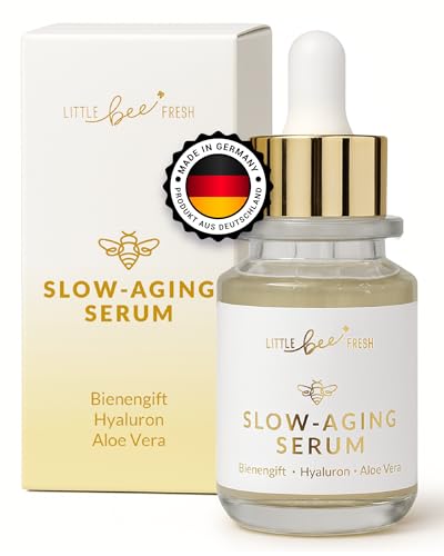 little bee fresh Bienengift Serum Anti-Aging mit echtem Bienengift, Hyaluron & Aloe Vera | bei Falten & reifer Haut | hochdosiertes Bienengift Slow-Aging Serum | 100% Imkerqualit&auml;t