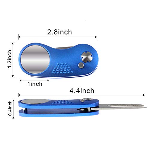 Crestgolf-Golf-Divot-Tool-con-Boton-Emergente-y-Marcador-de-Bola-Magnetica-Pitch-Mark-Mini-Herramienta-Portatil-y-Plegable-Ligera
