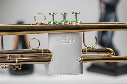 Trumpet Valve Guard Vegan Artificial leather eco-friendly Valve Protector Vegan Trumpet Accessories Valve Cover Brass accessories (Model M, Gray) - Thumbnail 3