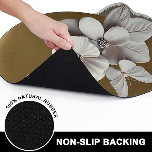 Image of 3D Butterfly (36x58 cm) Anti-Skid Mats use as Office Floor Mat /Door Mat /Bathroom Mat /Kitchen Mat etc. (Pack of 1) Beige